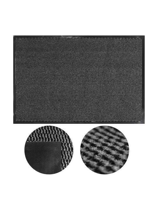Non-Slip Black Doormat 90x60cm Thickness 4mm