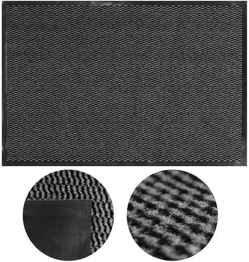 Pată de Intrare Antiderapantă Neagră 90x60 cm Grosime 4 mm