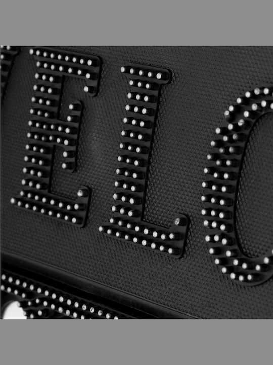 Non-Slip Rubber Black Doormat 75x45cm Thickness 13mm