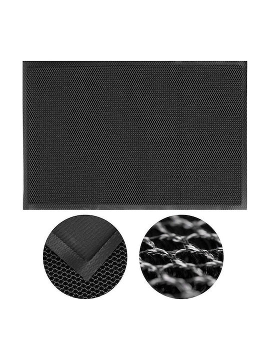 Non-Slip Black Doormat 90x60cm