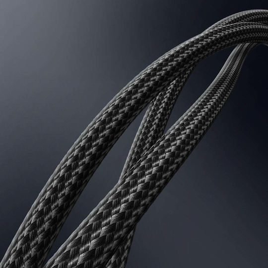 Yesido Плетен USB към Type-C / Lightning кабел Черен 1.2m
