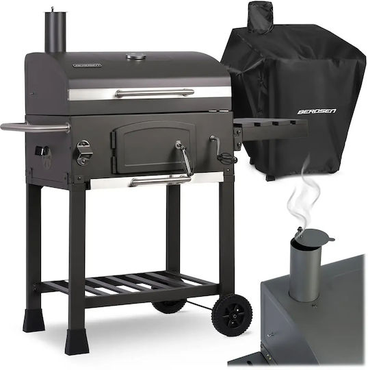 Smartic Grătar cu Cărbune din Inox cu Termometru 43x43cm
