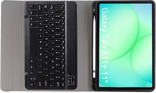 Αποσπώμενο Bluetooth Flip Cover με Πληκτρολόγιο Μαύρη (Samsung Galaxy Tab A11 Plus)