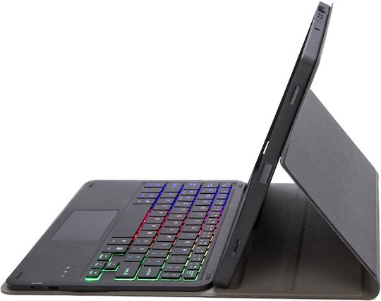 Abnehmbarer Bluetooth Klappdeckel mit Tastatur Schwarz für Samsung Galaxy Tab A11+