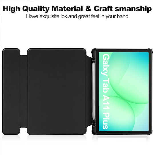 Hybrid Flip Cover Rotating with Keyboard Black (Samsung Galaxy Tab A11 Plus)