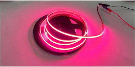 Eco Light Ταινία LED 12V Ροζ Φως 5m Τύπου COB