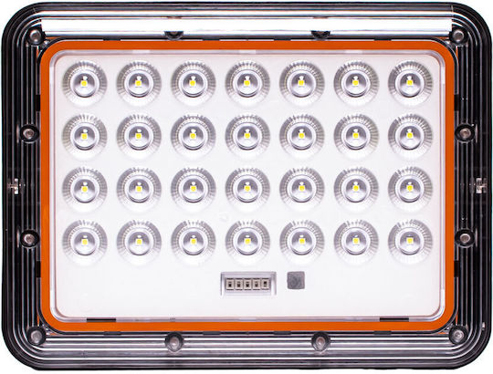 Metanor Στεγανός Ηλιακός Προβολέας LED 6W Ψυχρό Λευκό 6000K με Τηλεχειριστήριο IP65