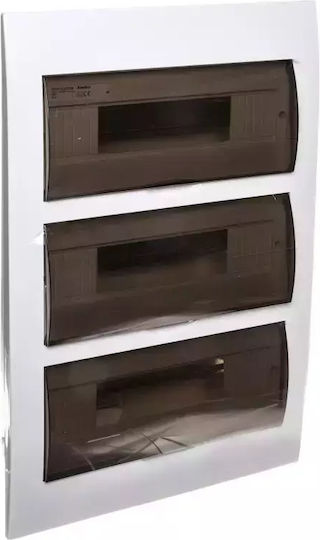 Ideal Tablou electric Încastrat, 3 Rânduri, 12 Elemente