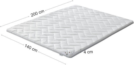 Bio Mattress Topper Double Foam Strapped 140x200x4cm