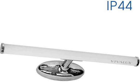 Vivalux Wally Modern Lamp Bathroom with Integrated LED and Natural White Light Silver 40x13x6cm