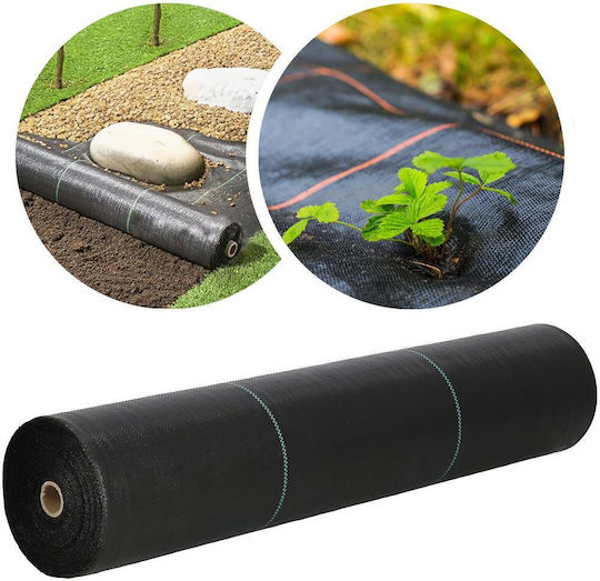 Agrotextile Foil Mulching Weed Control Uv Filter 10 X 2 Meters 90g/m2 Black