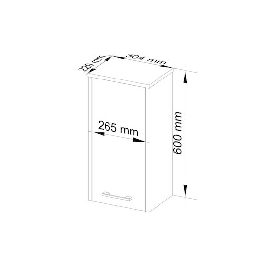 Akord Furniture Factory Dulap De Baie 30x22.5x60cm Gri