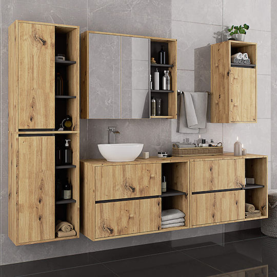 Akord Furniture Factory Dulap De Baie 90x15x75cm Stejar
