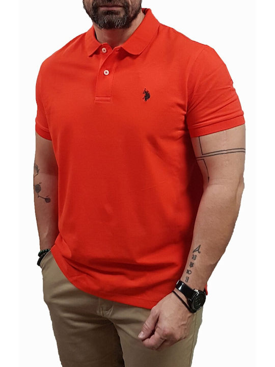 U.S. Polo Assn. Bluza Polo Pique Portocalie