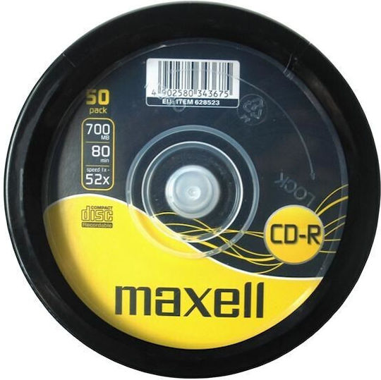 Maxell Recordable CD-R 52x 700MB Cake Box 50pcs