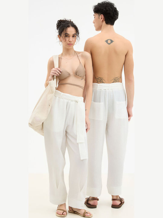 Herrenhose Entspannt Passform Weiß