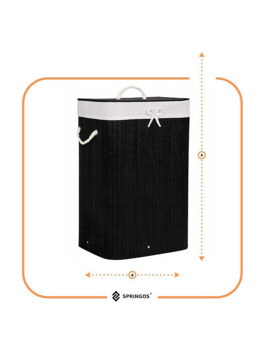 Καλάθι Απλύτων Bamboo 72lt με Καπάκι 40x30x60cm Μαύρο Καλάθι Απλύτων Bamboo 72lt με Καπάκι 40x30x60cm Μαύρο