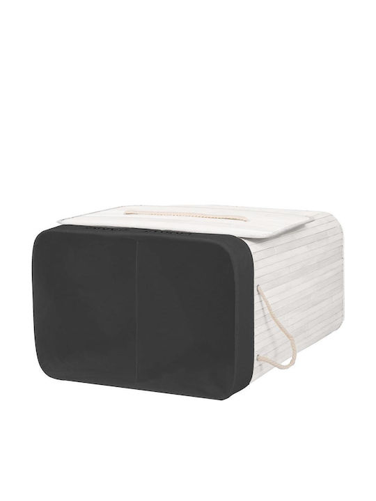 Καλάθι Απλύτων Bamboo Πτυσσόμενο 105lt 63x52x33cm Λευκό