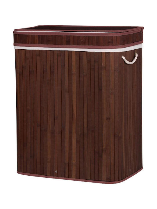 Καλάθι Απλύτων Bamboo 100lt με Καπάκι 51x32x63cm Καφέ