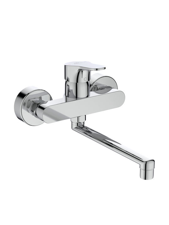 Ideal Standard Μπαταρία Κουζίνας Τοίχου Ασημί