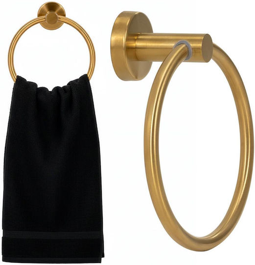 Einzelner Badezimmerhaken mit Schrauben Gold