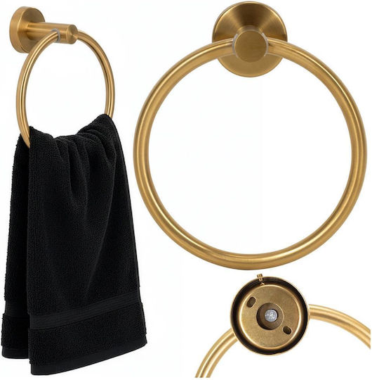 Einzelner Badezimmerhaken mit Schrauben Gold