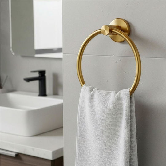 Einzelner Badezimmerhaken mit Schrauben Gold