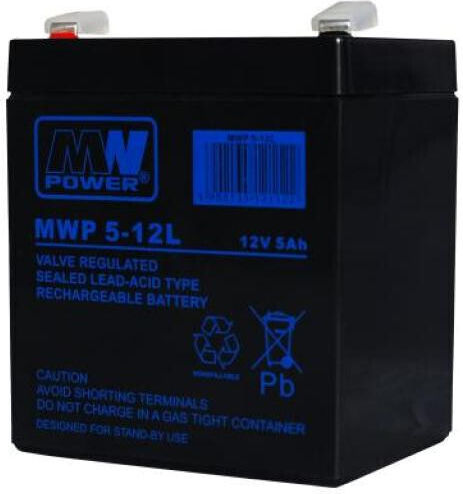MW Power MWP 5-12L Baterie UPS cu Capacitate 5Ah și Tensiune 12V 1buc