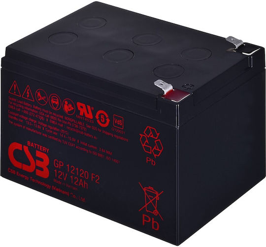 Csb Pb Backup Battery Vrla Agm 12v/12ah Gp12120 F2