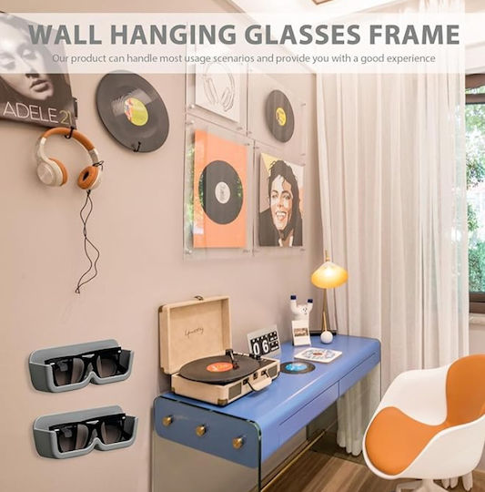 Wall-Mounted Gray Self-Adhesive Glasses Holder Spv S