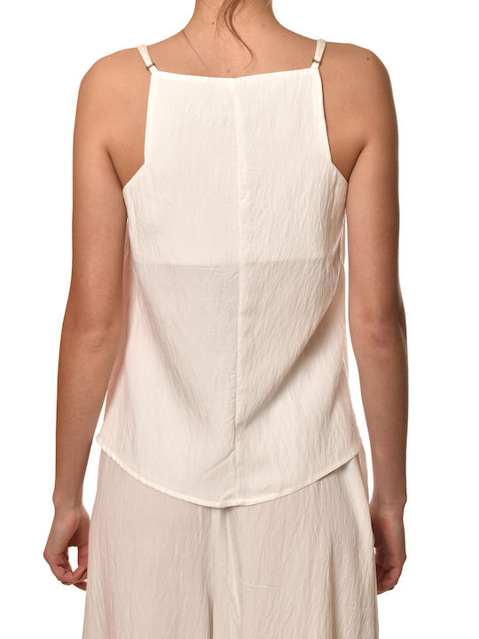 Women's Sleeveless Ecru Blouse