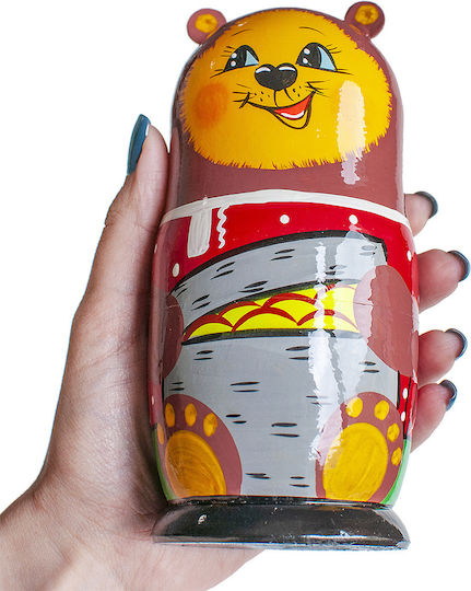 Set aus 5 Matroschka-Puppen Mascha und der Bär 16 cm Azhna Mk0503kojm-02