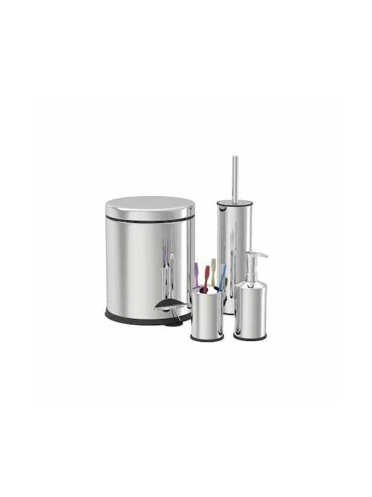 Foxmag24 Badezimmerzubehör-Set Inox Grau