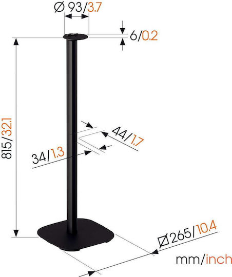 Vogel's Speaker Stands Sfs 4113 in Black Color