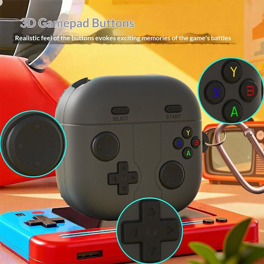 Silicone Case With Hook In Green Colour For Galaxy Buds4 / 4 Pro