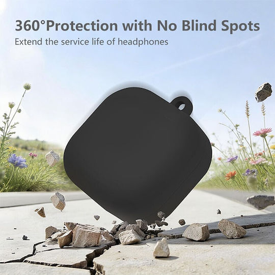 Θήκη Σιλικόνης με Γάντζο σε Λιλά χρώμα για Galaxy Buds4 / 4 Pro