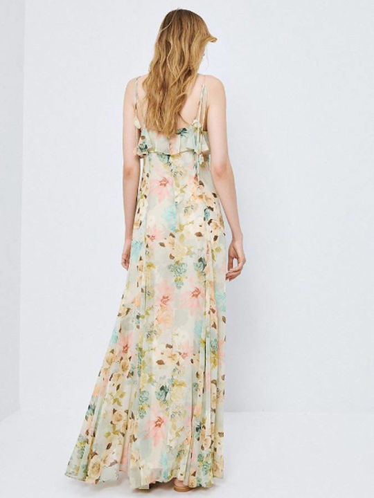 Summer Maxi Evening Dress with Ruffles Mint