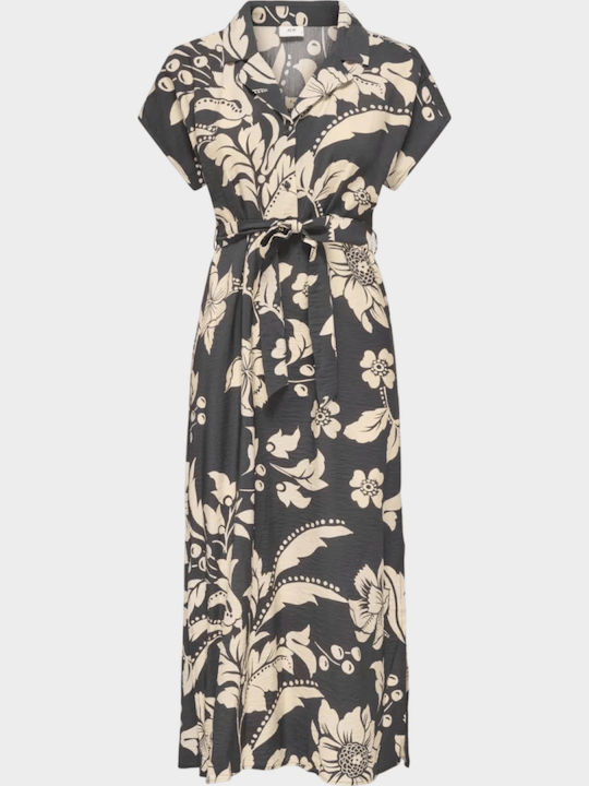 Sommer Midi Damenkleid für Hochzeit - Taufe Schwarz