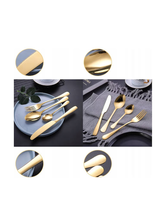 Verlo Besteckset Edelstahl Gold 24 Stück