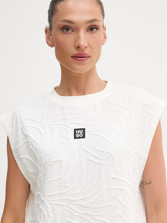 Summer Midi Knitted Dress in Cream