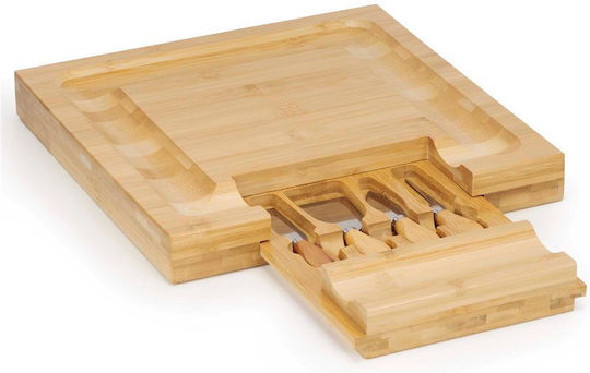 Plăci De Servire Brânză Cu Mâner Lemn 33x33x4cm 5 Bucăți