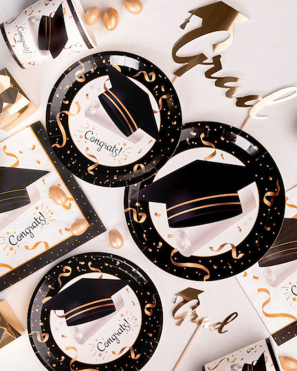 Sweet Graduation Plate for Party 6 Pieces