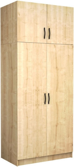 Double Door with Loft Victoria 100x60x240cm Natural Beech