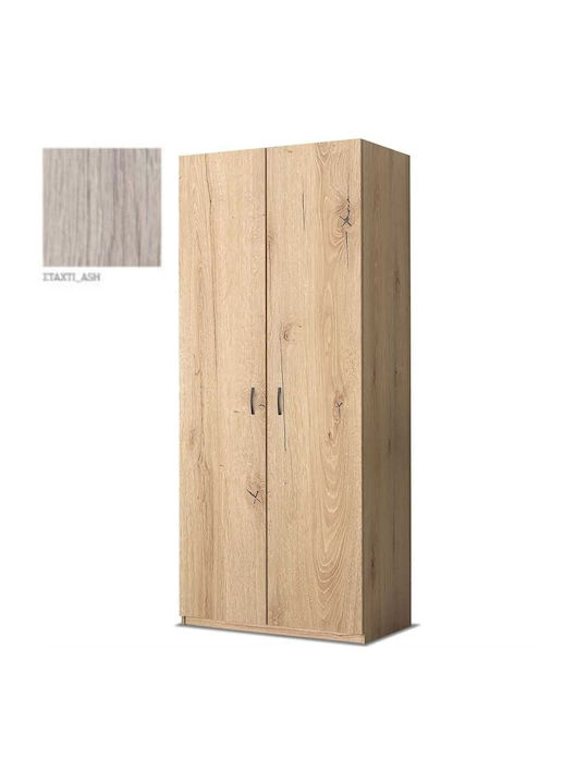 Δίφυλλη Ντουλάπα Σταχτί 90x60x180cm