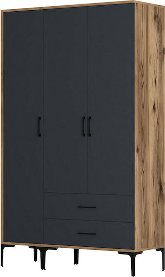Τρίφυλλη Ντουλάπα 120x47x201cm Τρίφυλλη Ντουλάπα 120x47x201cm