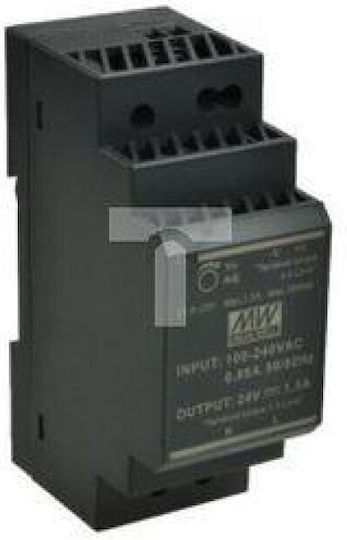 Mean Well DIN Rail Power Supply 1.5A/36W