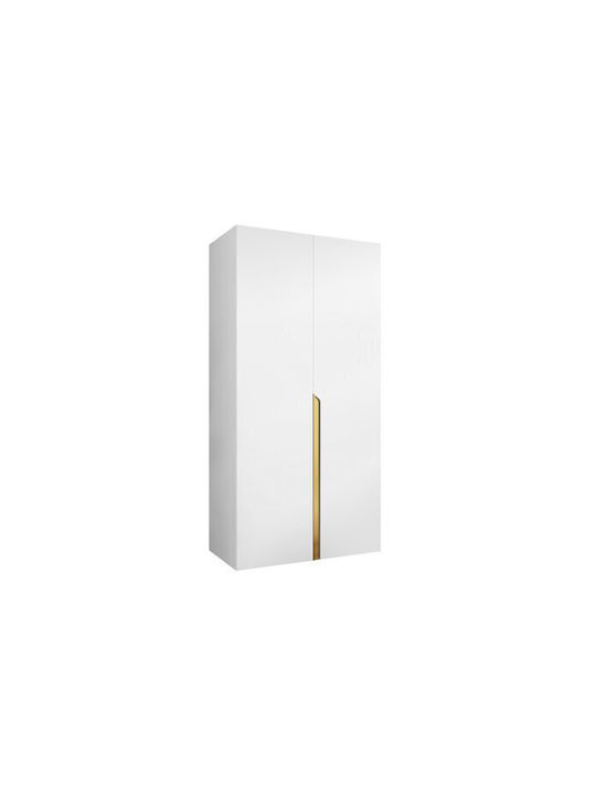 Hartford 579 Δίφυλλη Ντουλάπα με Καθρέπτη Άσπρο 100x52x202cm
