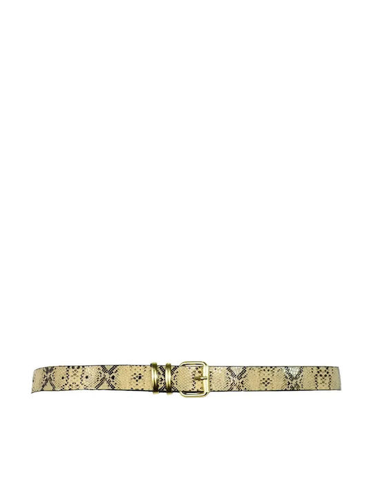 Дамски Колан Animal Print Snake Размер One Size Бежов