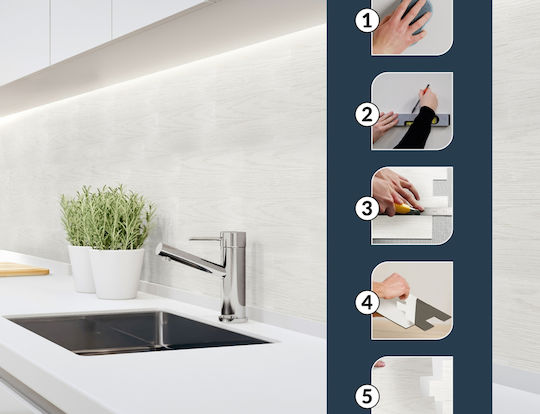 Decorative Wall Sticker Tiles 4 Pieces 25x25cm Douceur d'Intérieur
