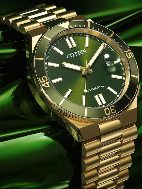 Citizen Men's Watch 40mm Automatic With Gold Metal Bracelet